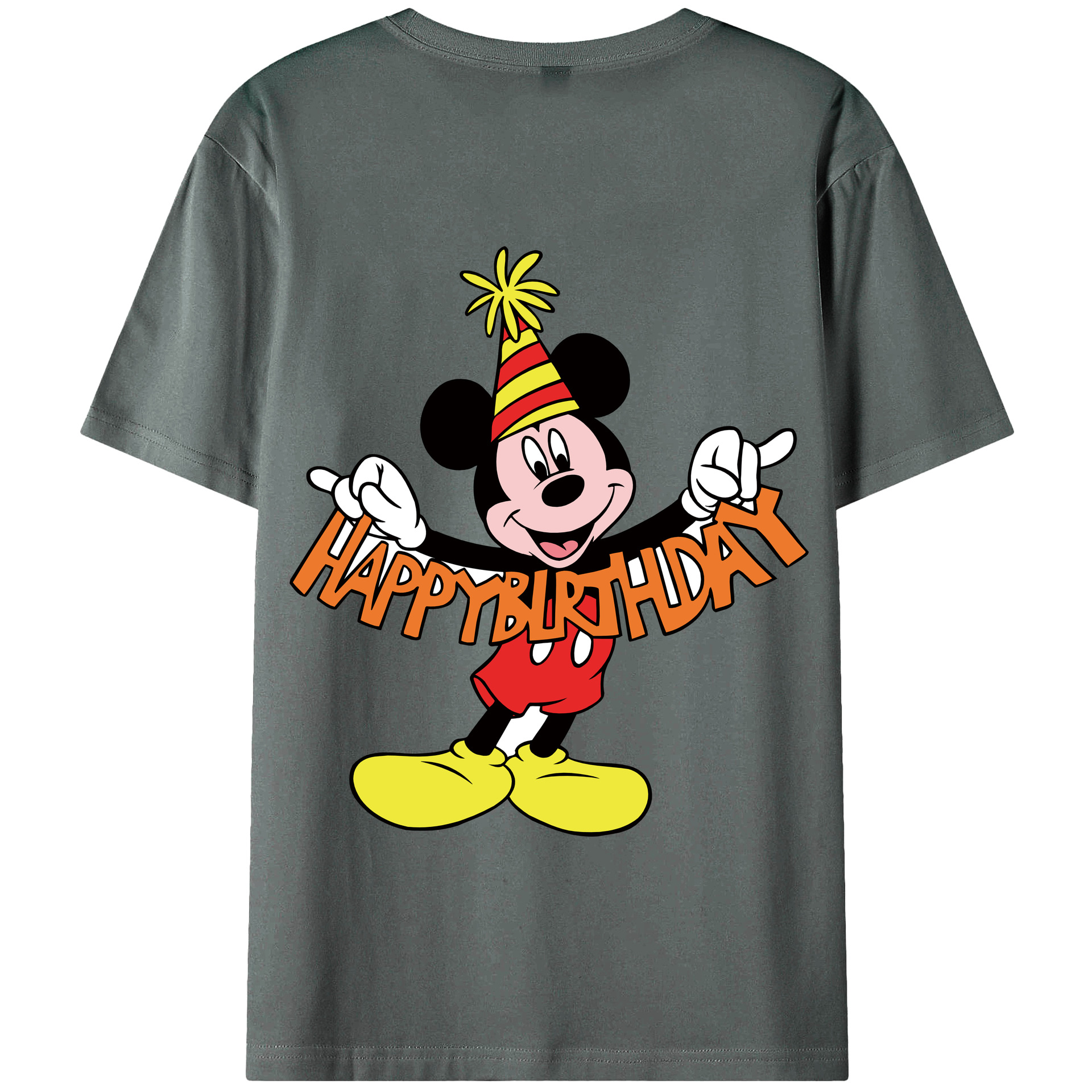 （画像用） ミッキーマウス Mickey Mouse 綿100％半袖Tシャツ（背面プリント）